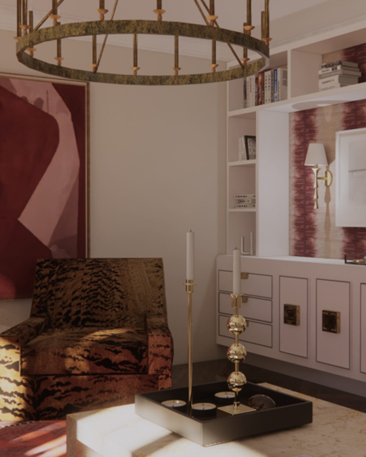 Living room design by Nikki Thomas, Master's Certificate student work