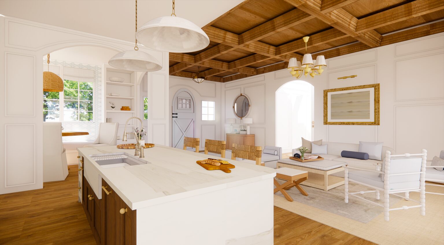 Amanda Dickman — kitchen and living room rendering from The Taylor Project
