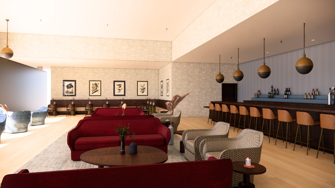 Erin Mumford — dining room rendering from Up North Bistro
